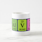 Namen-Tasse periodischer Tabelle Calvins Kaffeetasse (Mittel)