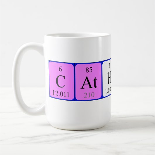 Namen-Tasse periodischer Tabelle Catherine Kaffeetasse (Links)