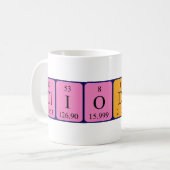 Namen-Tasse periodischer Tabelle Cliodhna Kaffeetasse (Vorderseite Links)