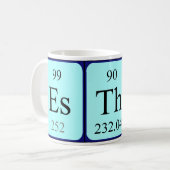 Namen-Tasse periodischer Tabelle Esthers Kaffeetasse (Vorderseite Links)