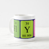 Namen-Tasse periodischer Tabelle Flynn Kaffeetasse (Vorderseite Links)