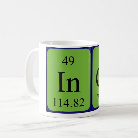 Namen-Tasse periodischer Tabelle Inge Kaffeetasse (Vorderseite Links)