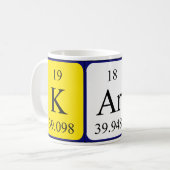 Namen-Tasse periodischer Tabelle Karla Kaffeetasse (Vorderseite Links)