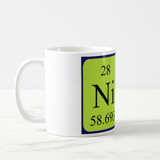 Namen-Tasse periodischer Tabelle NIC Kaffeetasse (Links)
