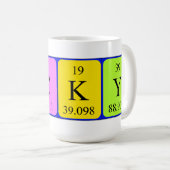 Namen-Tasse periodischer Tabelle Nicky Kaffeetasse (VorderseiteRechts)