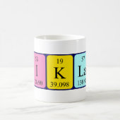 Namen-Tasse periodischer Tabelle Niklas Kaffeetasse (Mittel)