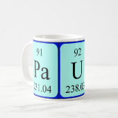 Namen-Tasse periodischer Tabelle Paulas Kaffeetasse (Vorderseite Links)