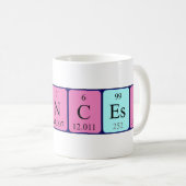 Namen-Tasse periodischer Tabelle Prinzessin Kaffeetasse (VorderseiteRechts)