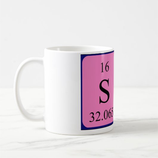 Namen-Tasse periodischer Tabelle Sams Kaffeetasse (Links)