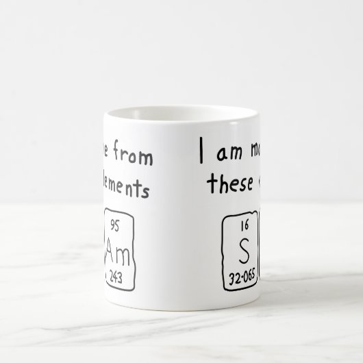 Namen-Tasse periodischer Tabelle Sams Kaffeetasse (Mittel)