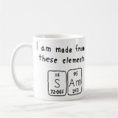 Namen-Tasse periodischer Tabelle Sams Kaffeetasse (Links)
