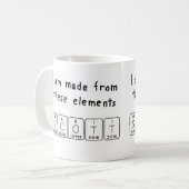 Namen-Tasse periodischer Tabelle Scotts Kaffeetasse (Vorderseite Links)