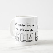 Namen-Tasse periodischer Tabelle Sergio Kaffeetasse (Vorderseite Links)