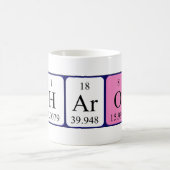 Namen-Tasse periodischer Tabelle Sharons Kaffeetasse (Mittel)