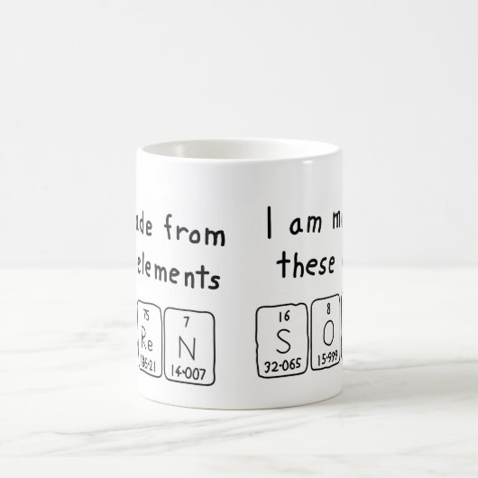 Namen-Tasse periodischer Tabelle Soren Kaffeetasse (Mittel)
