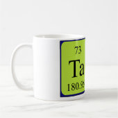 Namen-Tasse periodischer Tabelle Taras Kaffeetasse (Links)