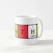 Namen-Tasse periodischer Tabelle Timothys Kaffeetasse (VorderseiteRechts)