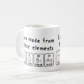 Namen-Tasse periodischer Tabelle Tobias Kaffeetasse (Vorderseite Links)