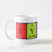 Namen-Tasse periodischer Tabelle Tysons Kaffeetasse (Links)