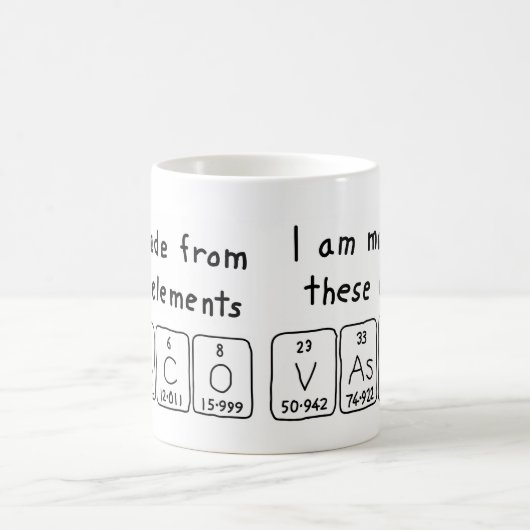 Namen-Tasse periodischer Tabelle Vasco Kaffeetasse (Mittel)