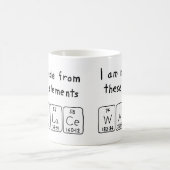 Namen-Tasse periodischer Tabelle Wallaces Kaffeetasse (Mittel)