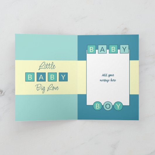 Namen Türkisch-gelber kleiner Junge hinzufügen Karte (Innenseite)