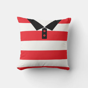 Namen-u. Zahl-Rot-Streifen-Rugby-Fußball-Kissen Kissen