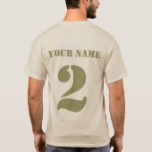 Namen-u. Zahl-Rückseiten-Drucklacrosse-Vater-T - T-Shirt (Rückseite)