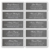 Namen und Adresse der Gäste. Versandetiketten Aufkleber (Vorderseite)