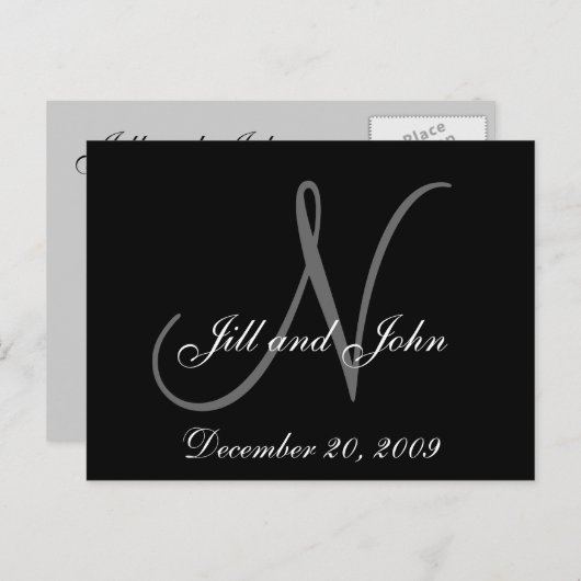 Namen und Ankündigung der Hochzeit der ersten Mono (Vorne/Hinten)