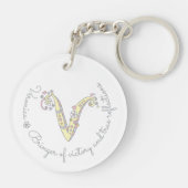 Namen- und Bedeutungsschlüsselring Schlüsselanhänger (Rückseite)