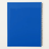 Namen und Datum Kobalt Blau & Weiße Rosen Hochzeit Planer (Rückseite)