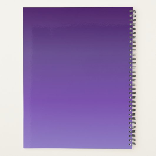 Namen und Datum Lila Mauve-Blume hinzufügen Planer (Rückseite)