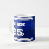 Namen-und Zahl-Baseball-Geschenke für Spieler Kaffeetasse (Vorderseite Links)
