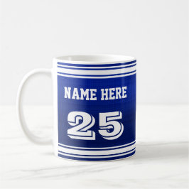 Namen-und Zahl-Baseball-Geschenke für Spieler Kaffeetasse