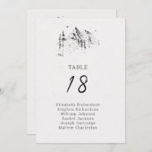 Namen von Bergwaldgästen Tischnummern (Vorne/Hinten)