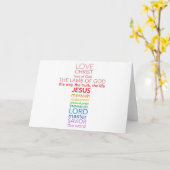 Namen von Jesus-Kreuz Karte (Gelbe Blume)