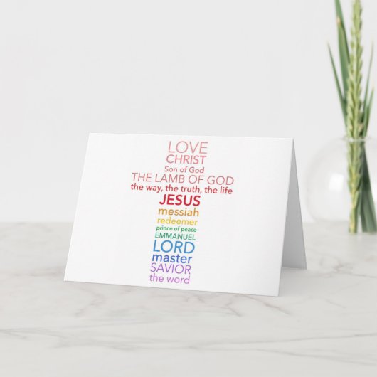 Namen von Jesus-Kreuz Karte (Vorderseite)