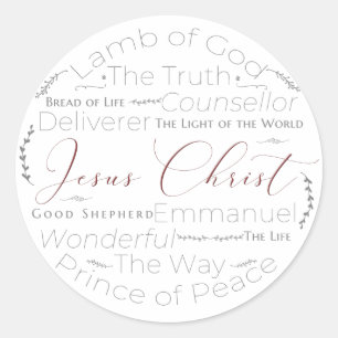 Namen von Jesus Schrift Typography Aufkleber