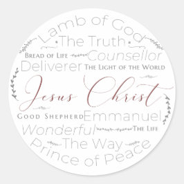 Namen von Jesus Script Typografy Aufkleber