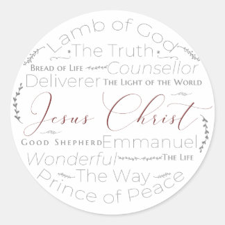 Namen von Jesus Script Typografy Aufkleber