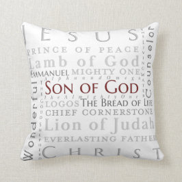Namen von Jesus Typografie Pillow Kissen