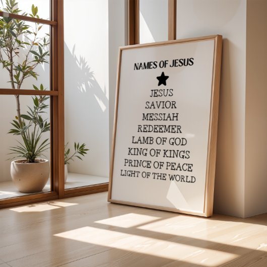 Namen von Jesus Weihnachtsgebäck Poster