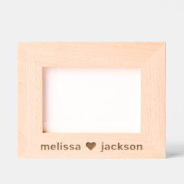 Namen von Liebe Herzkollegen Geätzte Rahmen