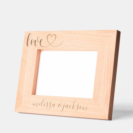 Namen von Liebe Herzkollegen Geätzte Rahmen (Links)