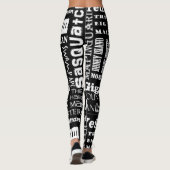 Namen von Sasquatch Leggings im Schwarzen (Rückseite)