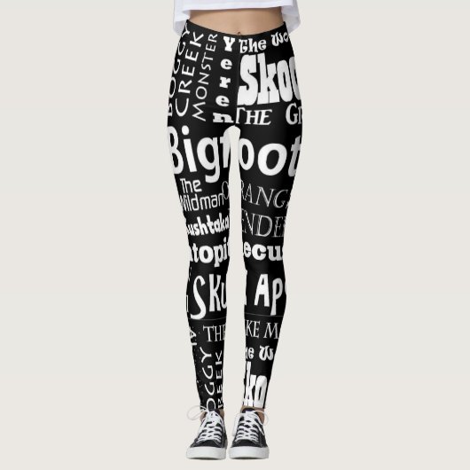 Namen von Sasquatch Leggings im Schwarzen (Vorderseite)
