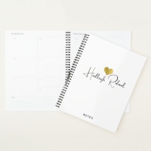 Namens-Kalligrafie-Monogramm Herz Planer