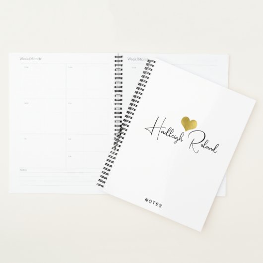 Namens-Kalligrafie-Monogramm Herz Planer (Anzeige)