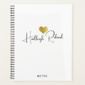Namens-Kalligrafie-Monogramm Herz Planer (Vorderseite)